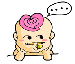 Pink Hair Baby 2 sticker #7815768