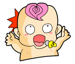 Pink Hair Baby 2 sticker #7815769