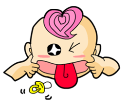 Pink Hair Baby 2 sticker #7815770