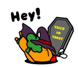 Halloween costume party sticker #7816504