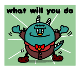 Halloween costume party sticker #7816508