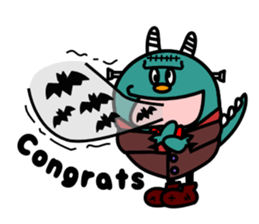 Halloween costume party sticker #7816524