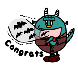 Halloween costume party sticker #7816524