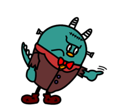 Halloween costume party sticker #7816526