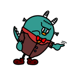 Halloween costume party sticker #7816526