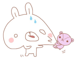 Negative thinking rabbit 2 sticker #7816952