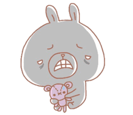 Negative thinking rabbit 2 sticker #7816965