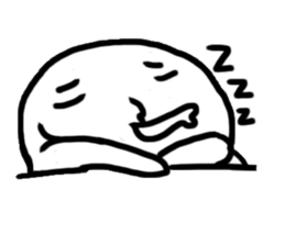 The fat white sticker #7819040