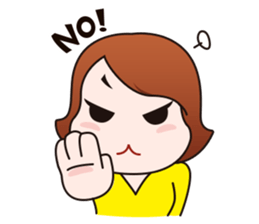 Keep your chin up! Miss Go! sticker #7820669