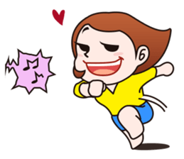 Keep your chin up! Miss Go! sticker #7820686