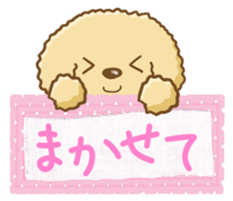 Dog's Sticker. Sticker of the Toy Poodle sticker #7821374