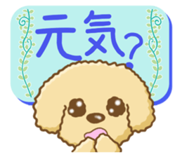 Dog's Sticker. Sticker of the Toy Poodle sticker #7821397