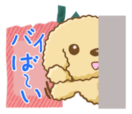 Dog's Sticker. Sticker of the Toy Poodle sticker #7821409