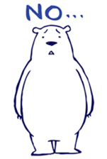 Lazy, Kindly Polar bear 2 sticker #7822689