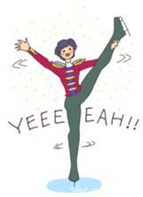 Go! Men's figure skater! sticker #7822936