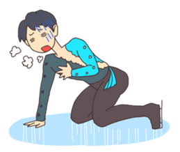 Go! Men's figure skater! sticker #7822950