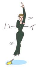 Go! Men's figure skater! sticker #7822957