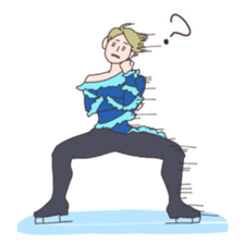 Go! Men's figure skater! sticker #7822970