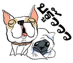 French Bulldogs, Lucky&Lucy sticker #7824345