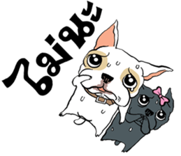 French Bulldogs, Lucky&Lucy sticker #7824358