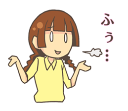 irony girl sticker #7826169