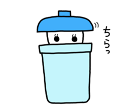 The white and round ears of cats sticker #7827143