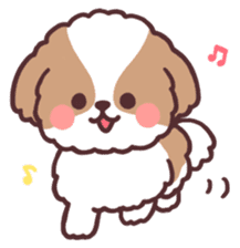 fluffy shih tzu 3set sticker #7827373