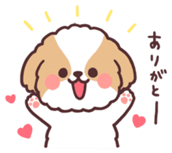 fluffy shih tzu 3set sticker #7827375