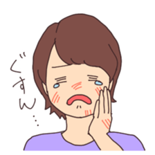 He loves his cat. sticker #7828071