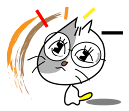 Nyaninu white cat sticker #7828899