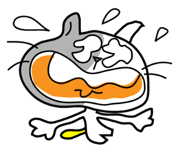 Nyaninu white cat sticker #7828902