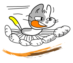 Nyaninu white cat sticker #7828920