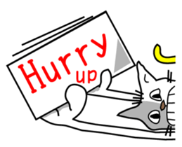 Nyaninu white cat sticker #7828921