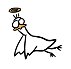 torticollis goose sticker #7829213