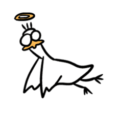 torticollis goose sticker #7829213