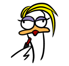 torticollis goose sticker #7829216