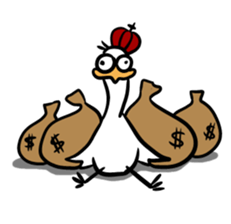 torticollis goose sticker #7829223