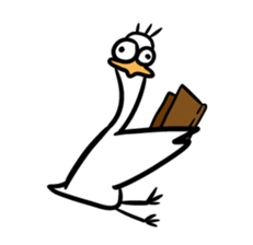 torticollis goose sticker #7829224