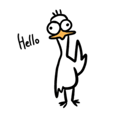 torticollis goose sticker #7829225