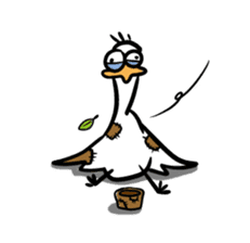 torticollis goose sticker #7829230