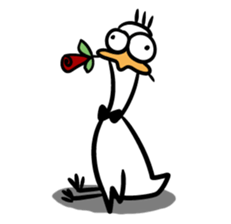 torticollis goose sticker #7829233