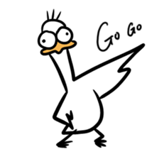 torticollis goose sticker #7829236