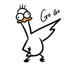 torticollis goose sticker #7829236