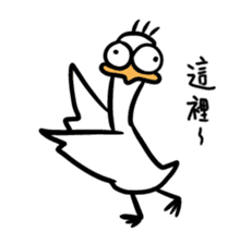 torticollis goose sticker #7829241
