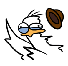 torticollis goose sticker #7829244