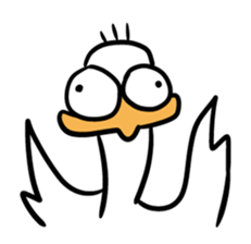 torticollis goose sticker #7829250