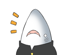 Funny shark sticker #7829367