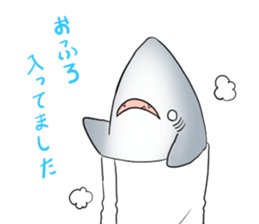 Funny shark sticker #7829373