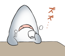 Funny shark sticker #7829377