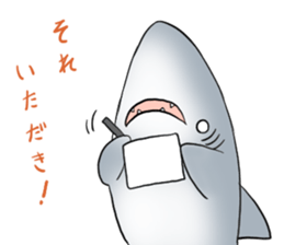 Funny shark sticker #7829380
